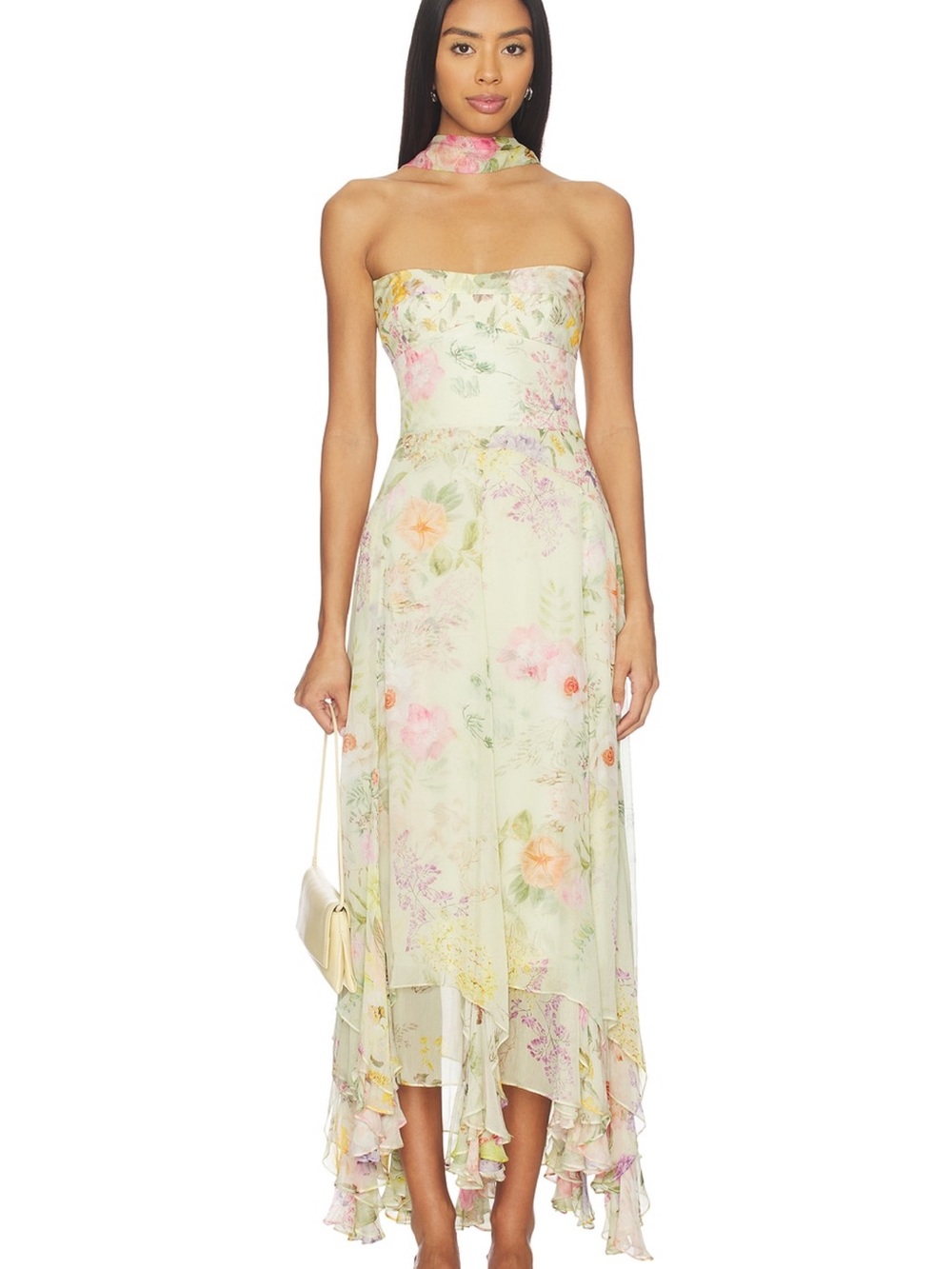 amanda uprichard revolve monterey dress endive multi